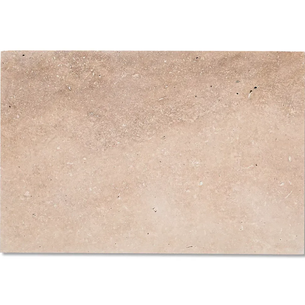 Carrelage Travertin Beige Nuancé 61x40,6x1,2 cm - Intérieur et Extérieur (lot de 1,24 m² 5 dalles) - RO'MA NATURE