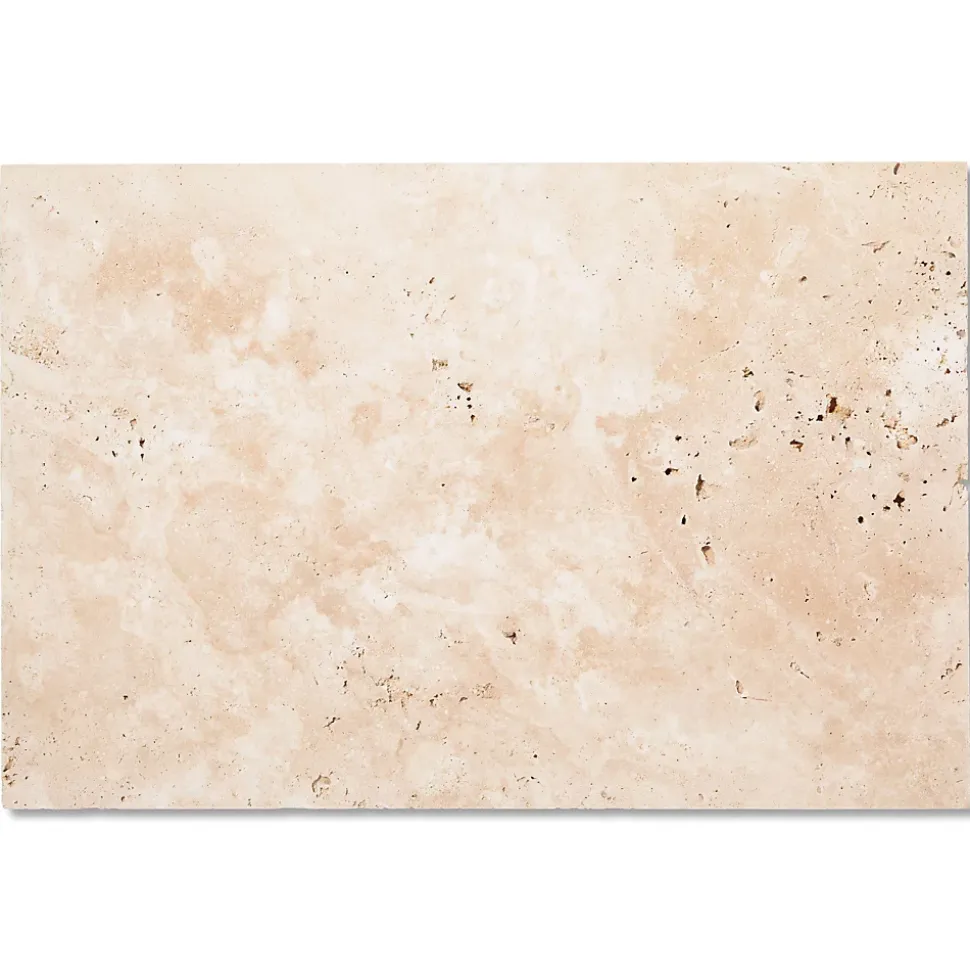 Carrelage Travertin Beige Nuancé 61x40,6x1,2 cm - Intérieur et Extérieur (lot de 1,24 m² 5 dalles) - RO'MA NATURE