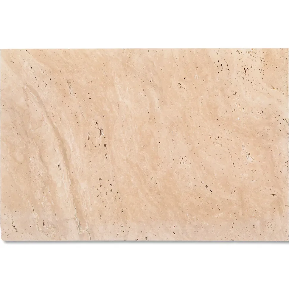 Carrelage Travertin Beige Nuancé 61x40,6x1,2 cm - Intérieur et Extérieur (lot de 1,24 m² 5 dalles) - RO'MA NATURE