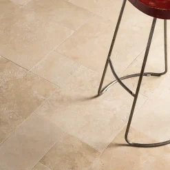 Carrelage Travertin Beige Clair Opus 4 x1,2 cm - Intérieur et Extérieur (lot de 1,48 m² soit 2 paquets) - RO'MA NATURE