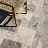 Carrelage Travertin Gris Silver Opus 4 x1,2 cm - Intérieur et Extérieur (lot de 1,48 m² soit 2 paquets) - RO'MA NATURE