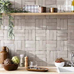 Carrelage Zellige Marocain Gris de lin 5x15 cm (vendu par 1 m²) - RO'MA NATURE