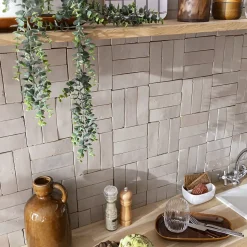 Carrelage Zellige Marocain Gris de lin 5x15 cm (vendu par 1 m²) - RO'MA NATURE