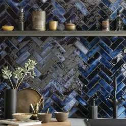 Carrelage Zellige Marocain Bleu Magique 5x15 cm (vendu par 1 m²) - RO'MA NATURE