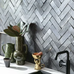 Carrelage Zellige Marocain Noir Carbone 5x15 cm (vendu par 1 m²) - RO'MA NATURE