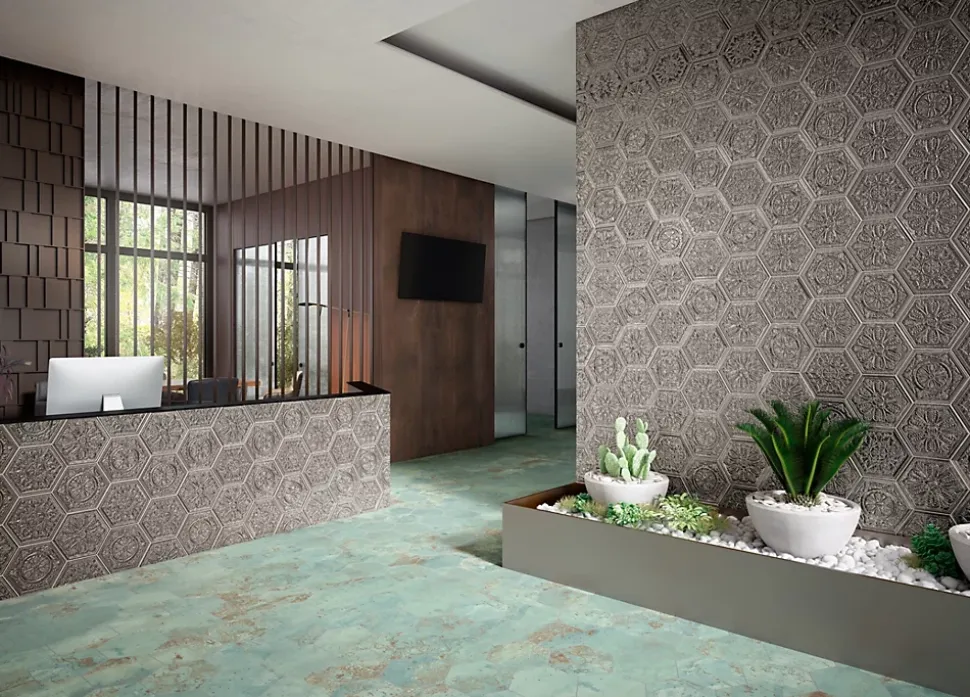 Carrelage Zinc Natural Silver - Mat 30 x 25cm ( vendu par boite de 0,94 m² )