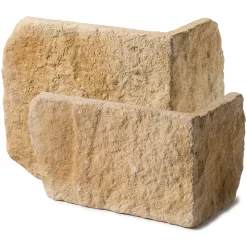 Chaînes d'angle pierre de parement extérieur Province ton cannelle (lot de 1 mètre linéaire) - RO'MA NATURE