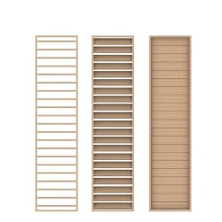 Claustra persienne réglable Jersey coloris chêne de Saragosse 250X60X1.2 cm