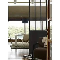 Cloison amovible 3-en-1 esprit atelier Axioma noire H.250 x l.80 cm
