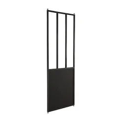 Cloison amovible 3-en-1 esprit atelier Axioma noire H.250 x l.80 cm