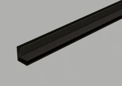 Coin profilé de finition alu noir pour dalles PVC Dumawall L. 260 x l 15cm x H. 1.5 cm Ép 5 mm