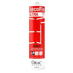 Colle Joint Decofix Ultra FX400 Orac Decor - Joint blanc base polymère pour joint entre profil A l'unité