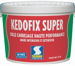 Colle pour Carrelage Haute Performance Kedofix Semin, Prêt à l'emploi, Intérieur/extérieur, seau de 20 kg