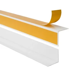 Corniere d'angle interieur PVC 20x10mm QUEST Autocollante, 100 cm, blanc