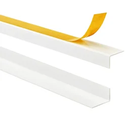 Corniere d'angle interieur PVC 20x10mm QUEST Autocollante, 100 cm, blanc