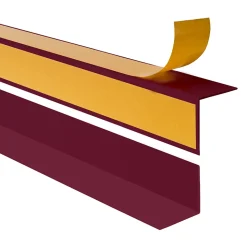 Corniere d'angle interieur PVC 15x15mm QUEST Autocollante, 200 cm, bordeaux