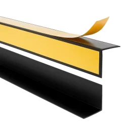 Corniere d'angle interieur PVC 50x20mm QUEST Autocollante, 150 cm, noir
