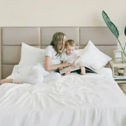 Coussin mural velours beige - 60 x 30