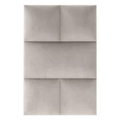 Coussin mural velours beige - 30 x 30