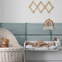 Coussin mural velours vert pastel - 60 x 30