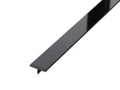 Couvre-joint profilé décoratif Ts Ilcom en inox rectifié Noir poli - 15mm x 2440mm x 0,65 ep.