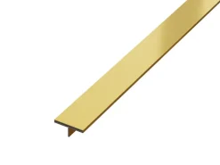 Couvre-joint profilé décoratif Ts Ilcom en inox rectifié Or satiné - 15mm x 2440mm x 0,65 ep.