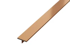 Couvre-joint profilé décoratif Ts Ilcom en inox rectifié Cuivre satiné - 15mm x 2440mm x 0,65 ep.
