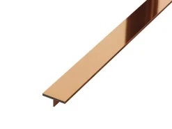 Couvre-joint profilé décoratif Ts Ilcom en inox rectifié Cuivre poli - 15mm x 2700mm x 0,65 ep.