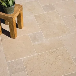 Dallage Pierre d'Egypte Beige Opus 4 x1,5 cm - Intérieur et Extérieur (lot de 1,44 m² soit 2 paquets) - RO'MA NATURE