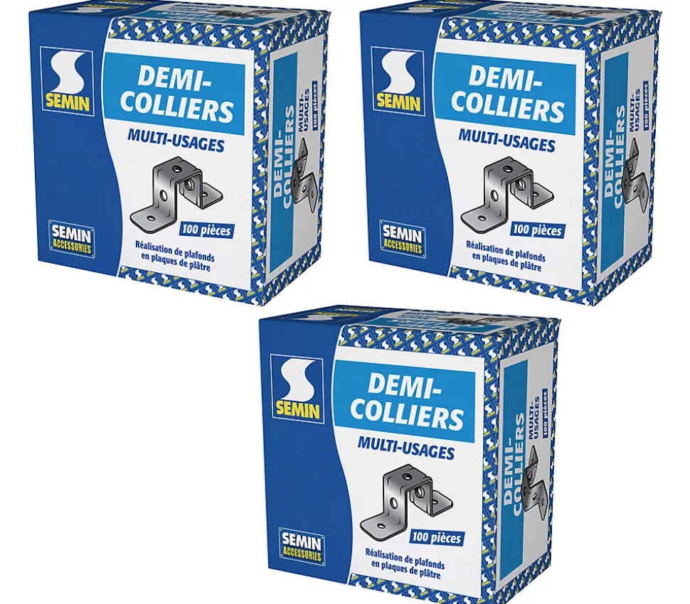 Demi Collier Multi-usages Semin, boite de 100 (Lot de 300)