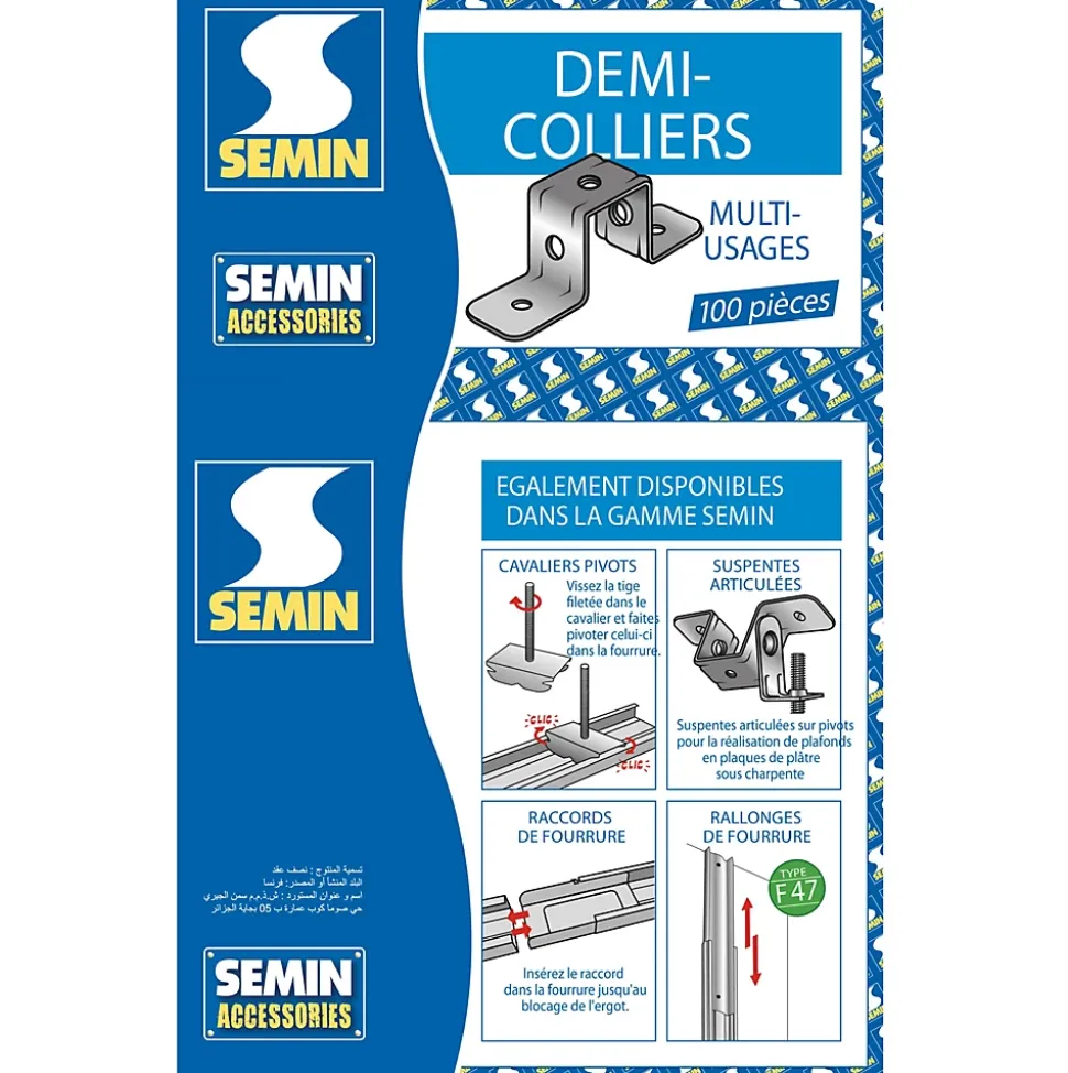 Demi Collier Multi-usages Semin, boite de 100