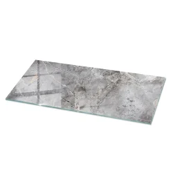 Dessus de table en verre trempé Wallfluent 125x50 cm Motif naturel de marbre