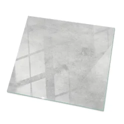 Dessus de table en verre trempé Wallfluent 50x50 cm Texture de béton avec fissures