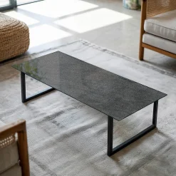 Dessus de table en verre trempé Wallfluent 125x50 cm Texture de pierre naturelle