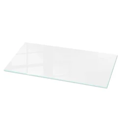 Dessus de table en verre trempé Wallfluent 125x50 cm Couleur blanche lisse