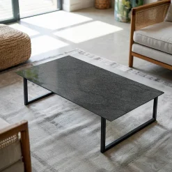 Dessus de table en verre trempé Wallfluent 120x60 cm Texture de pierre naturelle
