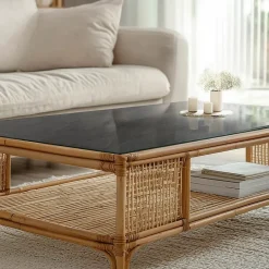 Dessus de table en verre trempé Wallfluent 120x60 cm Texture de pierre naturelle