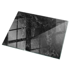 Dessus de table en verre trempé Wallfluent 120x80 cm Motif de marbre veiné