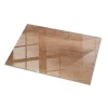Dessus de table en verre trempé Wallfluent 100x70 cm Motif naturel du bois