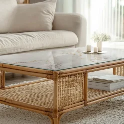 Dessus de table en verre trempé Wallfluent 120x60 cm Marbre élégant avec veines