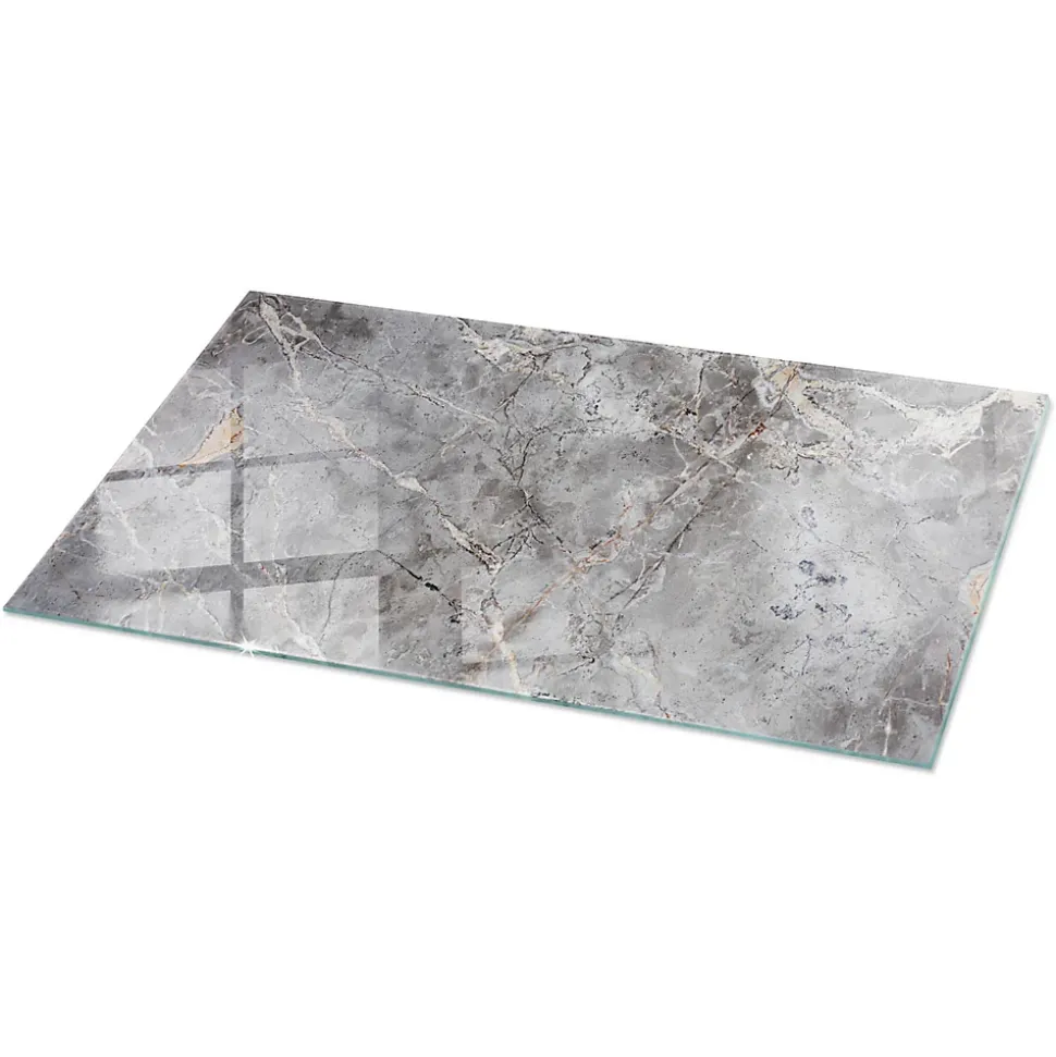 Dessus de table en verre trempé Wallfluent 120x60 cm Motif naturel de marbre