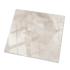 Dessus de table en verre trempé Wallfluent 50x50 cm Motif texturé de marbre