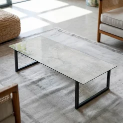 Dessus de table en verre trempé Wallfluent 125x50 cm Texture de béton avec fissures