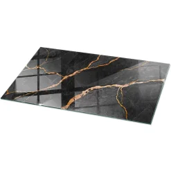 Dessus de table en verre trempé Wallfluent 120x60 cm Motif marbré avec veines