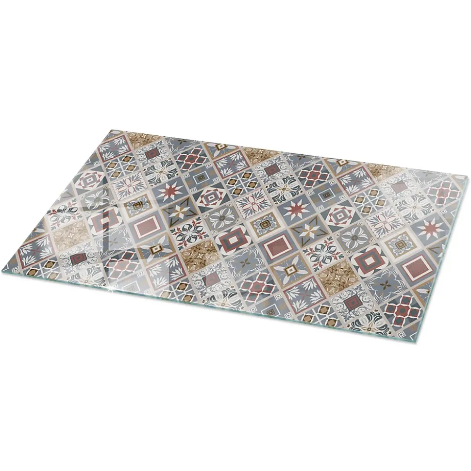 Dessus de table en verre trempé Wallfluent 120x60 cm Motif mosaïque avec ornements