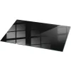 Dessus de table en verre trempé Wallfluent 120x60 cm Couleur noire lisse