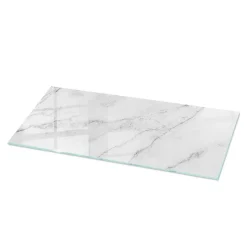 Dessus de table en verre trempé Wallfluent 125x50 cm Motif de surface en marbre