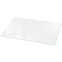 Dessus de table en verre trempé Wallfluent 140x70 cm Couleur blanche lisse