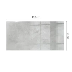 Dessus de table en verre trempé Wallfluent 120x60 cm Texture de béton avec fissures