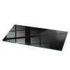 Dessus de table en verre trempé Wallfluent 125x50 cm Couleur noire lisse